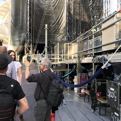 Il palco allestito a Bari per Vasco Rossi