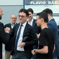 Flavio Basile in piazza con i sostenitori della Lega